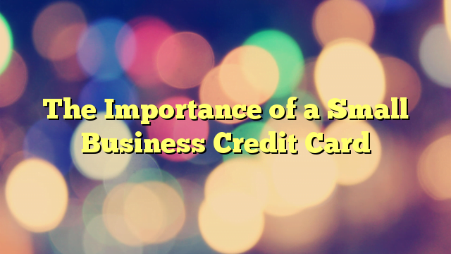 The Importance of a Small Business Credit Card